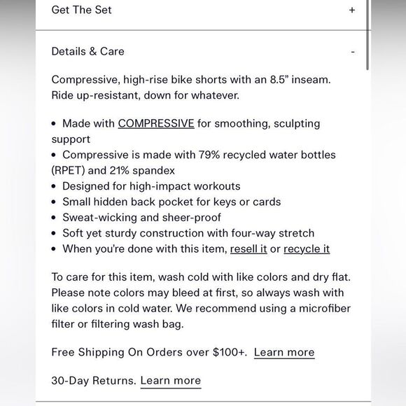 NEW Girlfriend Collective Black High-Rise Bike Short Medium - Picture 4 of 6